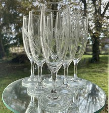 6 verre à pied flute à champagne 17cl LUMINARC / ARC épis gerbe de blé