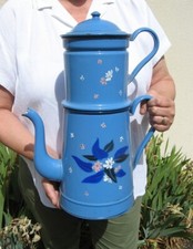 Grande Cafetière émaillée d'Estaminet Vers 1920/1930.