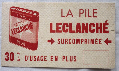 Buvard pile leclanché - buvard,