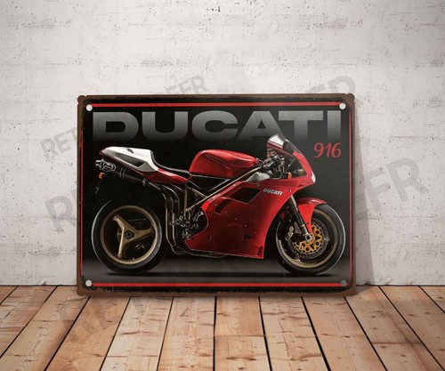 Plaque métal vintage ducati - vintage,