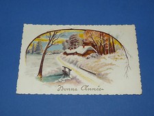 CPA CARTE POSTALE 1900 - 1920 BONNE ANNEE EDITION GABY NANTES PAYSAGE NEIGE