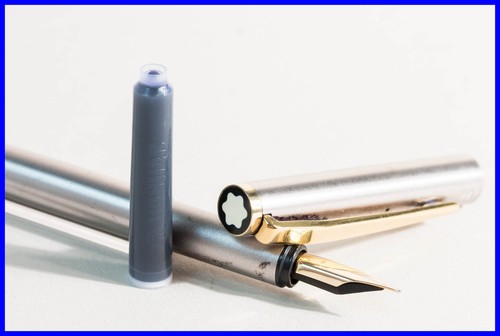 Vintage acier or montblanc - or,