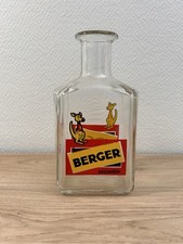 Ancienne Carafe Pichet Broc vintage en verre "ANISETTE BERGER" Kangourou, 1970's