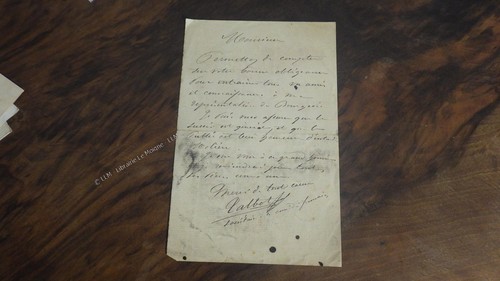 1870 billet autographe - autographe, talbot