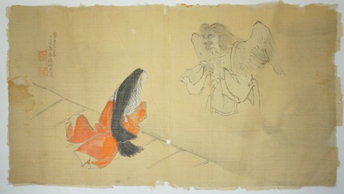 Peinture sur soie japonaise