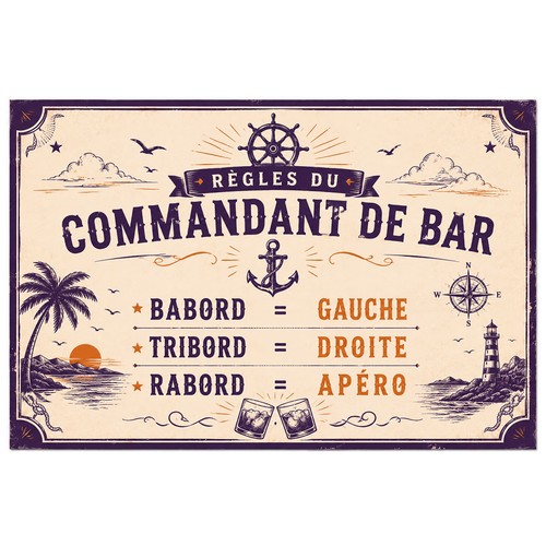 Plaque déco vintage