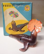 Automate phoque jongleur mécanique en tôle ARNOLD-France (1960 )