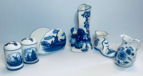 Vintage grouping delft blue - grouping,