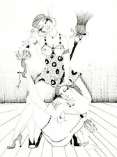 ❤️ 2011 oeuvre originale art curiosa erotica lulu amere encre de Chine unique