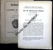Numismatique (ducs de Bourgogne) Vienne, 1898. Fin du monnayage féodal en France