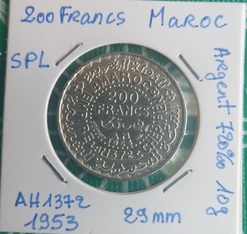 Maroc 200 francs - –,
