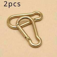 2x 6cm Laiton Extérieur Verrouillage Mousqueton Pince Pression Crochet Escalade