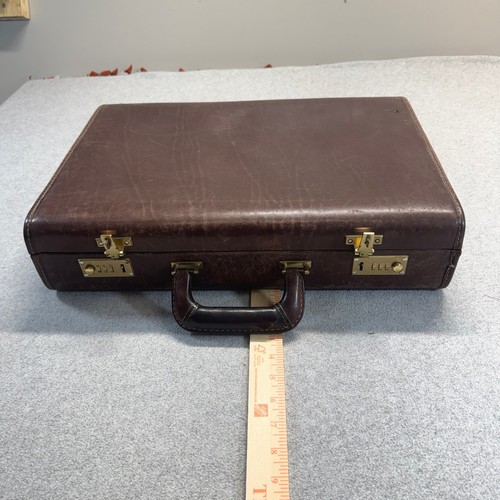Vintage leather attache - vintage,