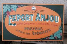 ANCIEN CARTON PUBLICITAIRE COMPAIN ET COULON QUINQUINA ET VIN  EXPORT  D` ANJOU