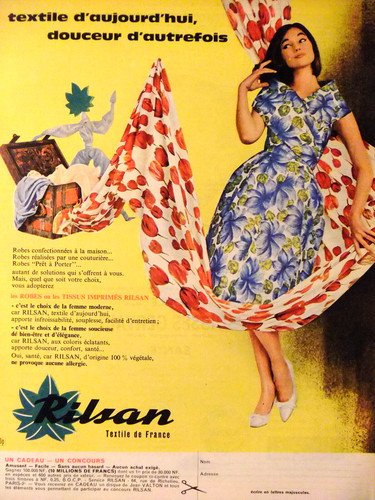 Publicité 1960 rilsan robes - rilsan,