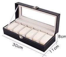 Boîte à Montre Pour 6 Montres Coffret Presentoir Etui voyage Watch Storage box
