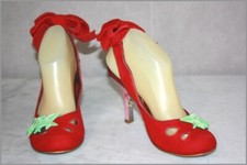 IRREGULAR CHOICE Escarpins Velours Rouge T 39 TBE