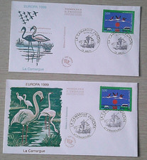 Enveloppes Premier Jour 1999 Europa " La Camargue" Strasbourg  Arles  24/04