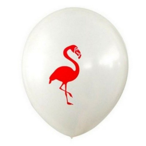 Ballons flamant rose - -, blanc