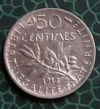 50 centimes semeuse argent