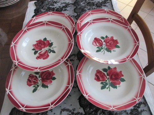 Anciennes assiettes creuses - 6,