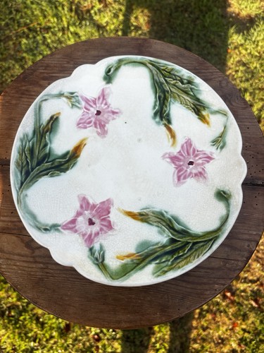 Ancienne assiette barbotine - assiette,