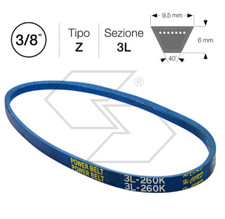 3984 Courroie pour Tracteur Tondeuse Falciatutto As 26 un-Comme 53 B8 (4 Roues M