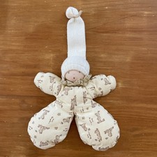 Doudou Poupée LUTIN MOULIN ROTY VITE UN CALIN BEIGE DANS LES PRÈS GRELOT Ourson