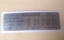 MB50 TIRE INFO DECAL