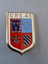 CRS 43 Insigne de la compagnie républicaine de sécurité n°43
