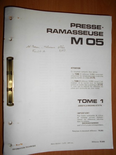 Someca presse ramasseuse m05 - presse,