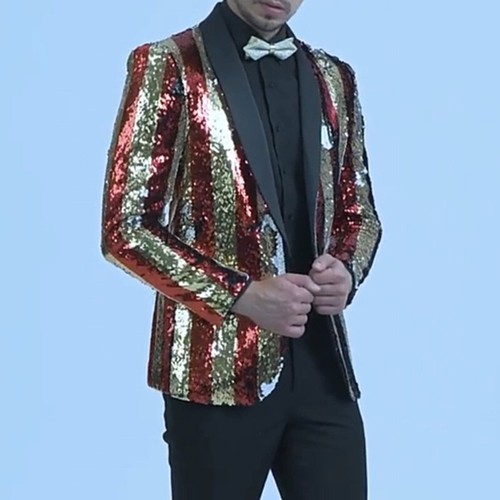 Hommes bling rayé - hommes, sequin