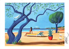 EX-LIBRIS LA PLAGE ET LA FILLE