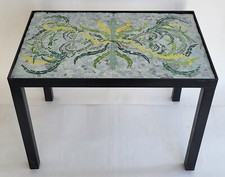 RARE très belle TABLE BASSE mosaïque céramique signée D'APRES JEAN MARAIS