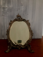 JOLI MIROIR DE TABLE EN LAITON