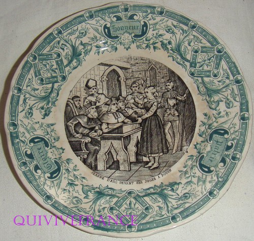Ass070 assiette jeanne - jeanne, d'arc