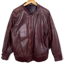 Blouson En Cuir Bourgogne