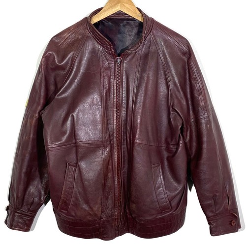 Blouson cuir bourgogne - blouson,