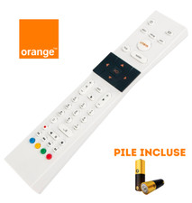 📺 Télècommande Orange Blanche Basic V2 Pour Décodeur TV 