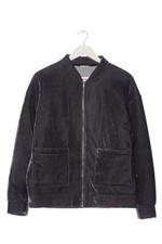 ZARA Blouson aviateur Dames Veste T EU 38 noir style décontracté