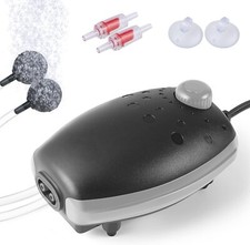 PYPABL 3W Pompe à Air pour Aquarium, 300L/H Bulleur Silencieux Réglable pour Aqu