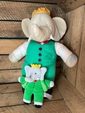 Lot 2 peluches vintage éléphant Babar