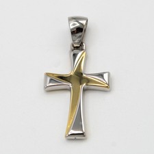 Pendentif en or jaune et blanc