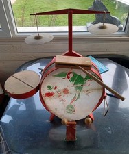 jouet ancien en Bois batterie