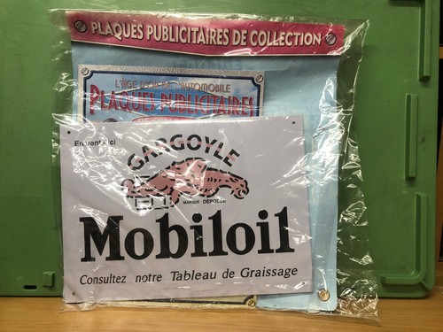 Plaque tole mobiloil dim - plaque,