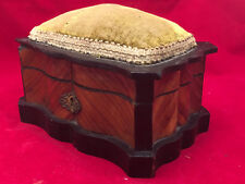 Coffret Bijoux Arbalète Bois de Rose Marqueté XIX ème Porte épingle Chapeau BOX