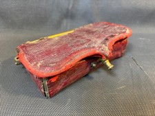 Ancienne giberne en cuir rouge 19ème boite à cartouche de soldat gendarme