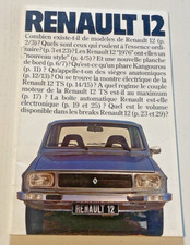 Brochure de Vente  RENAULT 12