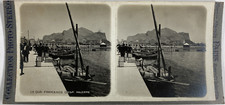 Italie, Sicile, Palerme, Quai Francesco Crispi, Vintage silver print, ca.1900, S