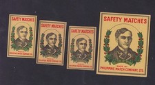 4  Ancienne   étiquette   Allumettes  Philippine  BN184133 Homme Rizal 8